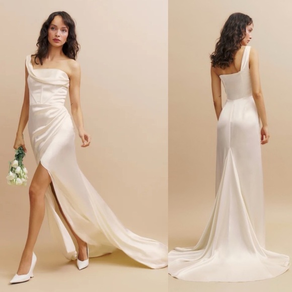 Reformation Eisa Silk Wedding Dress Ivory White Bridal NEW with tags